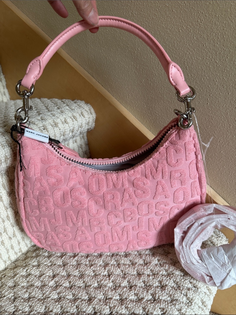 Marc Jacobs Monogram Terry Cloth Shoulder Bag - Picture 4 of 10